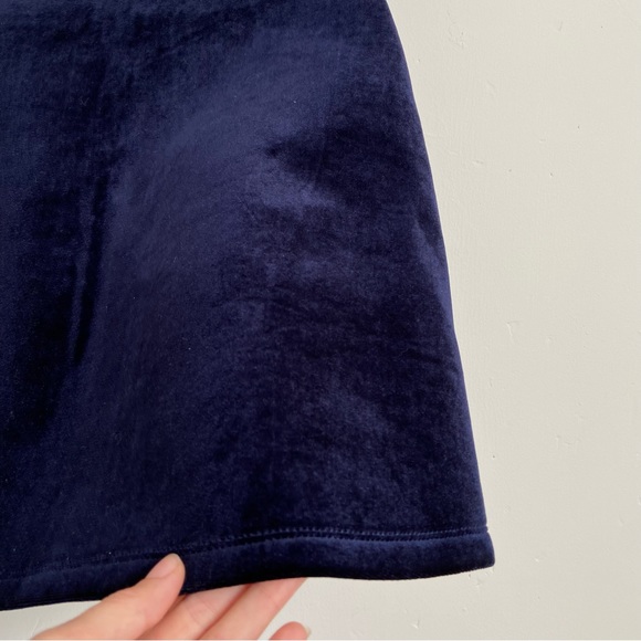 Urban Outfitters Velvet A-line Mini Skirt in Dark Blue size Small - Picture 3 of 10
